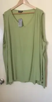 NEW WOMENS AUTOGRAPH GREEN SLEEVELESS TOP SIZE 26