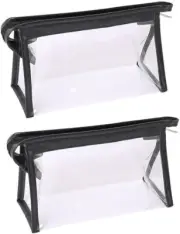 Clear Pencil Case for Exams, 2Pcs PVC Plastic See through Pencil Cases,Pvc Plast