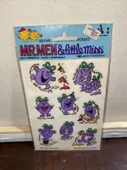1981 SCRATCH N SNIFF MR. MEN AND LITTLE MISS Naughty STICKERS SEE THRU MARK 1