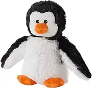 Warmies Plush Black and White Penguin Microwavable Wheat Bag, Weighted Heat Pad Suitable for All Ages, Chill in a Freezer for Cooling Relief, Penguin Weighted Teddy