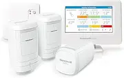 Honeywell Home THR99C3013 evohome Smart WiFi Thermostat Boiler Relay Box and and 3 Wireless Control Radiator Heads, White, 215 X 170 X 112 mm