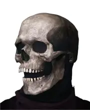 Full Head Skull Skeleton Mask with Movable Jaw