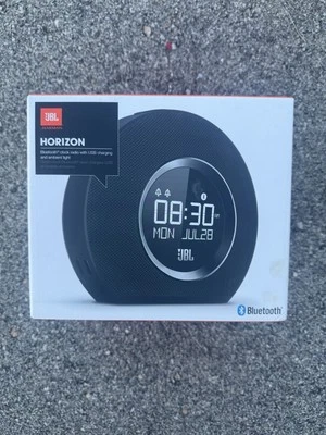 jbl horizon bluetooth alarm clock radio white