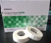 McKesson PAPER Surgical Tape 1/2" x 10 yds - 1, 2, 4, 6, 12, or 24 Rolls