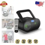 Multi-Function Portable CD Player Boombox - Bluetooth, Radio, Remote Control