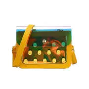 Youth Ladies Simple Versatile Bag Fashion Laser Pu Leather Shoulder Bag Women Pineapple Fruit Small Crossbody Purse
