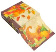 Iconikal Disposable Paper Dinner Party Napkins Harvest Cornucopia 75-Count