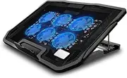 Laptop Fan 2 USB Ports Six Cooling Fans Laptop Cooler Pad Notebook Stand for 14/15.6Inch Laptop Cooler
