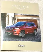 RARE ORIGINAL FACTORY 2016 JEEP CHEROKEE OVERLAND AUTOMOBILE BROCHURE - 4 PAGES