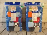NEW lot of 2pks of boy's 10 pair WONDER NATION / BOXER BRIEF - size LG 10/12