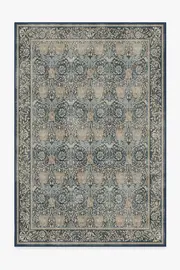 200' x 290' | Machine Washable Runner Rug | Kid & Pet Friendly | Indoor Rug | Honeysuckle & Tulip Indigo Rug by Morris & Co. | Ruggable