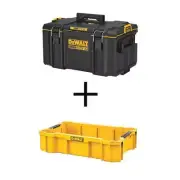DEWALT Portable Tool Boxes 21.255"W Toughsystem Deep Tool Tray Plastic Black