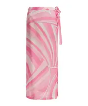 Emilio Pucci Graphic Printed Tie Fastened Skirt IT42 Pink