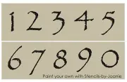 Stencil 2" tall Primitive Numbers Country House Mail Box Address DIY Signs