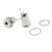 100 3.5 x 1.35mm Female DC Power Socket Panel Mount 2 Pin Solder Metal Connector