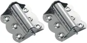 2 Pcs Stainless Steel Screen Door Hinges Hardware Spring Loaded Hinge, Silver