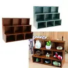 9 Cube Desktop Wooden Storage Shelf Bookcase Bookshelf Cubby Organizer Rack