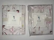Pottery Barn Kids Pink Ballerina Set of 2 Standard Pillowcases New With Tags