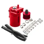 Oil Catch Can Kit Reservoir Tank Engine Red Polish Baffled Universal Aluminum (for: Honda Civic)