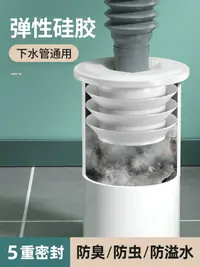 在飛比找樂天市場購物網優惠-下水管防返臭神器廚房排水管道洗衣機封口蓋洗臉池臺堵口密封圈塞