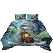Fantasy Art Luna Moth Beautiful Glowing Moth Fairy Coverlet