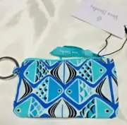 Vera Bradley's ZIP ID CASE in GO FISH BLUE Pattern, Wallet, 3" x 5" NWT