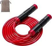 Gaoykai Weighted Jump Rope Workout for Women,Men, Exercise Cardio Boxing Crossfit, Adjustable Bold TPU Rope Bearing Aluminum Alloy Non-Slip Handle Fitness Skipping Rope