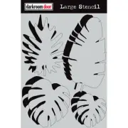 Darkroom Door Tropical Leaves Large Stencil 1pc