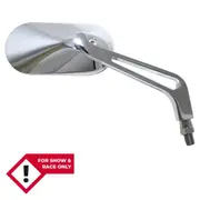 SHIN YO Handlebar mirror, oval, chrome, silver