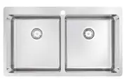 Abey The Double Leichardt Laundry Tub Inset Sink With Overflow LT45DB