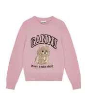 Ganni Poodle Jumper XXS,S,XL,XS,L,M Chalk pink