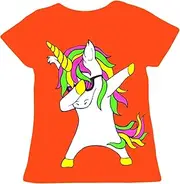 [Generic] Kids Dabbing Unicorn Long Sleeve Top T-Shirt and Leggings Set Girls Boys Dab Dance Fashion Clothing Pink