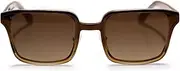 [Blackburn] Italian-Crafted, Trendy Square Sunglasses for Men Women, Fashionable Sun Glasses Modern Shades UV400 Protection