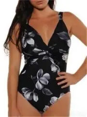 MIRACLESUIT PANDORA MIRACLE SWIM SUIT & SARONG 14-18 SWIMMING COSTUME BEACH WEAR