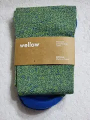 NEW WELLOW 18-25mmHg CALF COMPRESSION KNEE HIGH SOCKS GREEN UNISEX MEDIUM