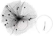 [ANDRESLAD] Women's Fascinator Hat Mesh Hat for Tea Party Hair Clip Headband Accessory for Wedding Christmas Garden Parties White
