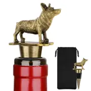 Welsh Corgi Wine Stopper Durable Metal Pet Decor Unique Kitchen Bar Accessory
