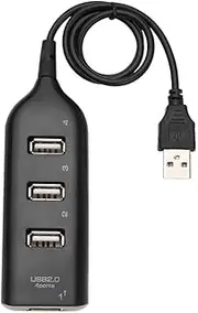 2.0 Multi USB 2.0 Hub USB Splitter High Speed 3 USB Card Reader USB Extender for PC Laptop (Black)
