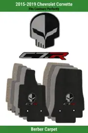 Lloyd Berber Front Carpet Mats for '15-19 Chevrolet Corvette w/Jake w/C7.R Logo (for: Chevrolet)