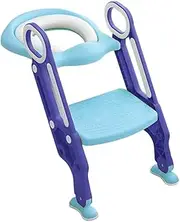 Potty Training Seat,Foldable Toilet Trainer - Foldable Toddler Potty Seat Potty Chair, Kids Toilet Training Seat with Step Stool Ladder