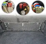 Back Seat Style Automotive Elastic Trunk Mesh Cargo Net for Volvo XC60 2017-2023 - Premium Trunk Organizer and Storage - Luggage Net for Crossover- Best Car Organizer for Volvo XC 60