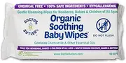 Doctor Butler's Organic Baby Wipes - Hypoallergenic & Unscented Baby Wipes, Safe for Baby Sensitive Skin Care, Made with Chamomile & Essential Oils (1pk – 60 Wipes)