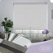 Graywind 100% Blackout Roller Shades Window Blinds for Home and Office Cordless Blinds (100% Blackout Waterproof Shade Fabric Samples)