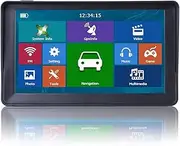 GPS Car Navigator, 7" HD Car GPS Navigation 8G RAM 256MB FM AVIN Europe Map Sat Nav Truck GPS Navigators Automobile for Car Truck RV(8G256MBSunshade)