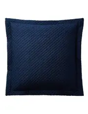 [Ralph Lauren Home] Argyle Quilted Sateen Sham Pillowcase in Blue
