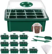 Indoor Greenhouse Nursing Tray, 10 Pcs 120 Cell Mini Greenhouse Nursing Kit Seed