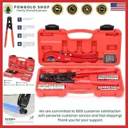 Lightweight Hand-Powered PEX Crimping Tool Kit - Easy Use with Ratchet Mechanism