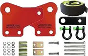 5T Recovery Tow Points Kit Red + 5T Recovery Hitch Receiver + 2 x D Ring Bow Shackle 4.75T + 10T Tree Trunk Protector for Toyota Hilux KUN26 GGN25 08/2005-2015