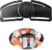 Wzenclave Car Seat Chest Harness Clip Universal Child Safer Belt Clip Buckle Lock Stroller Chest Clip Adjustable Guard for Baby and Kids (Black)