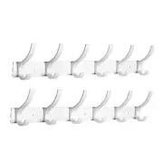 Coat Rack Wall Mount, Entryway Coat Hooks Wall Mount, Wall Hooks 2 Pack Silver